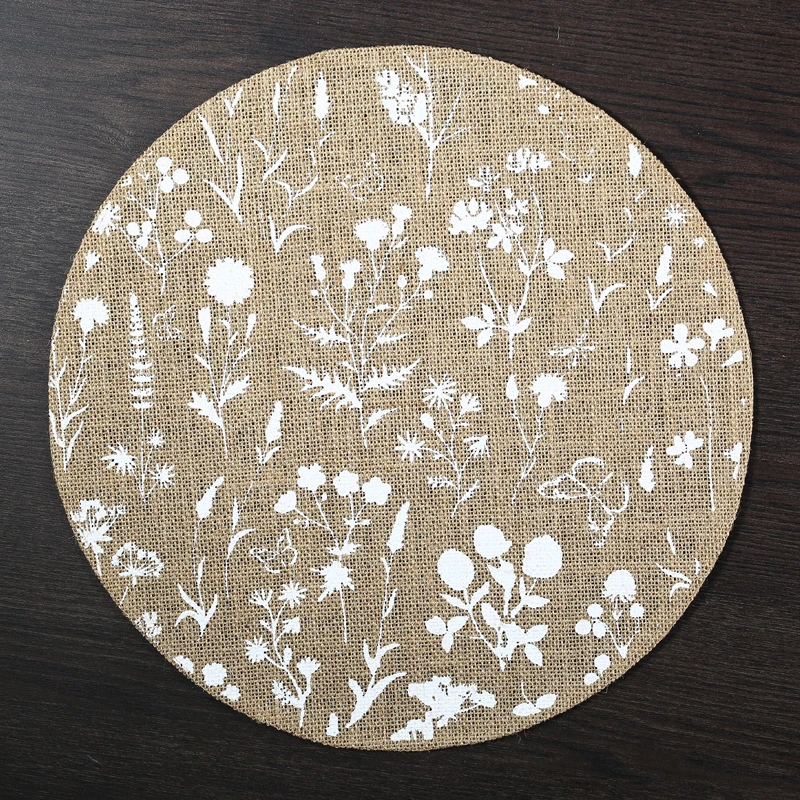 Round Placemats with 100%Natural Jute Set of 12PCS